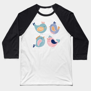 Cheerful birds Baseball T-Shirt